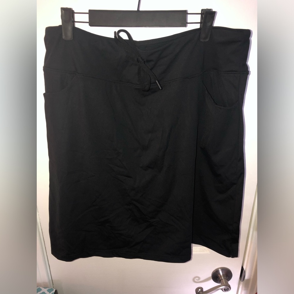 Santiny Black Drawstring Women's Skort XXL NWT